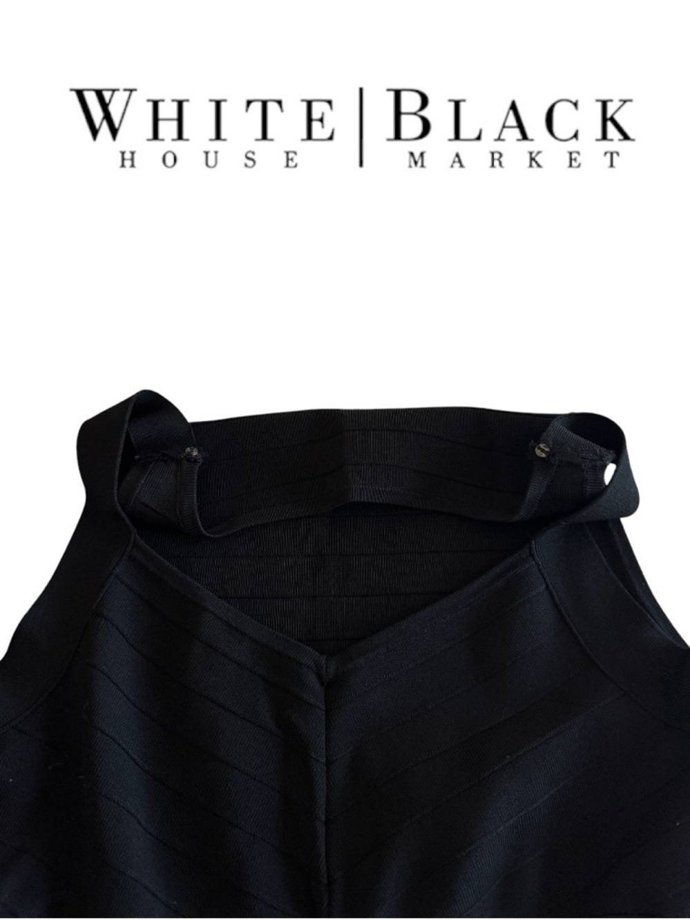 White House Black Market V-Neck Corset-Style Bandage Tank Top - Picture 5 of 7